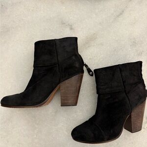 rag & bone Black Suede Ankle Booties
